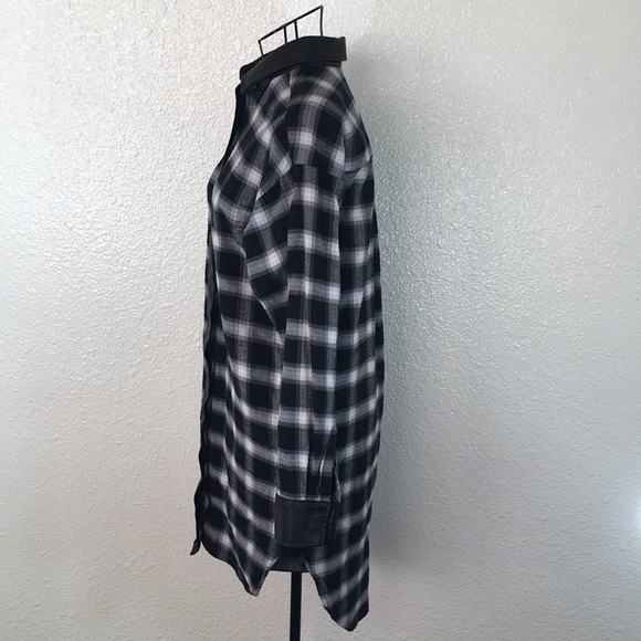 Banana Republic | Vegan Leather Flannel Dress - Picture 4 of 8